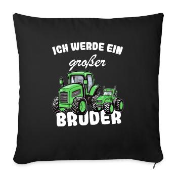 Annoncer la progéniture | Je vais être un grand frère en 2026 - Housse de coussin décorative 45 x 45 cm - noir - Devant