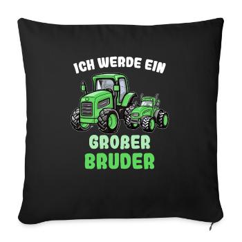 Annoncer la progéniture | Je vais être un grand frère en 2026 - Housse de coussin décorative 45 x 45 cm - noir - Devant