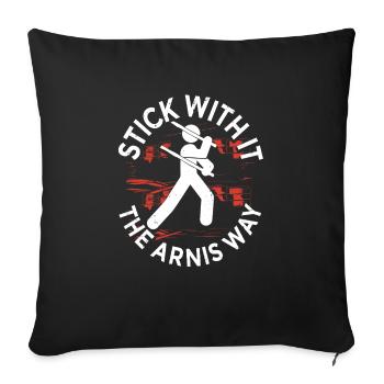 Escrima Kampfsport The Arnis Way - Sofakissenbezug 45 x 45 cm - Schwarz - Vorne