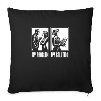 Music Director My Problem My Pictogram Mom Dad - Sofa pillowcase 17,3'' x 17,3'' (45 x 45 cm) - black - Front