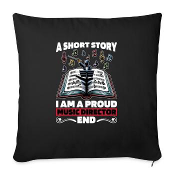 Directeur musical Une nouvelle Je suis un directeur de groupe - Housse de coussin décorative 45 x 45 cm - noir - Devant