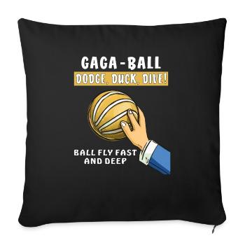 voelkerball gaga ball - Sofakissenbezug 45 x 45 cm - Schwarz - Vorne