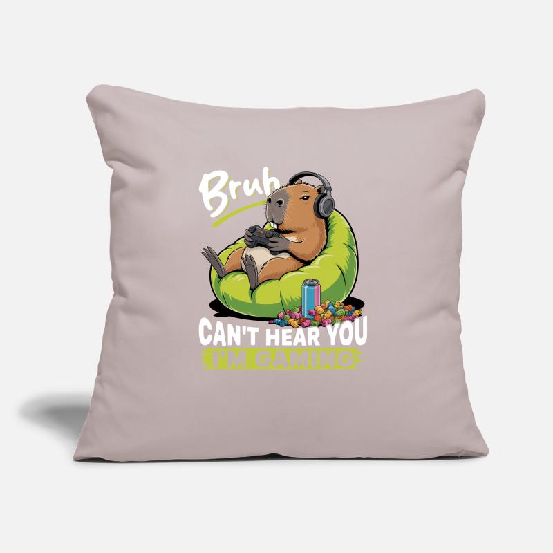Capybara Gamer Gaming Sofakissenbezug 45 x 45 cm