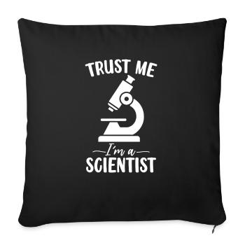 Trust Me I'm A Scientist MLS Lab Scientist - Sofa pillowcase 17,3'' x 17,3'' (45 x 45 cm) - black - Front