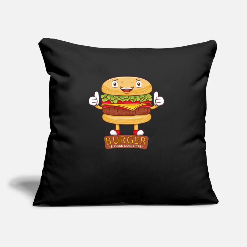 Cute Burger Cartoon Art Sofa pillowcase 17,3'' x 17,3'' (45 x 45 cm)