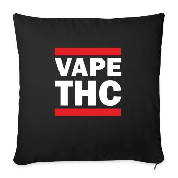 Vape THC White - Sofakissenbezug 45 x 45 cm - Schwarz - Vorne
