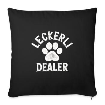 Hundebesitzer lustiger Spruch Hund Geschenk Idee - Sofakissenbezug 45 x 45 cm - Schwarz - Vorne