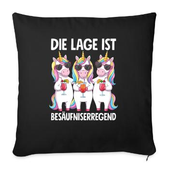 La situation est l’ivresse - Housse de coussin décorative 45 x 45 cm - noir - Devant