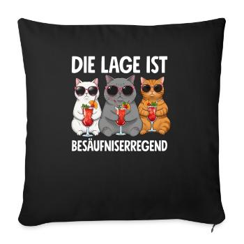 La situation est l’ivresse - Housse de coussin décorative 45 x 45 cm - noir - Devant
