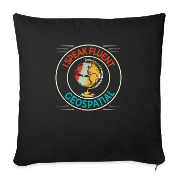 Geographic Information Systems Geospatial - Sofa pillowcase 17,3'' x 17,3'' (45 x 45 cm) - black - Front