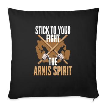 Escrima Martial Arts The Arnis Spirit - Sofa pillowcase 17,3'' x 17,3'' (45 x 45 cm) - black - Front