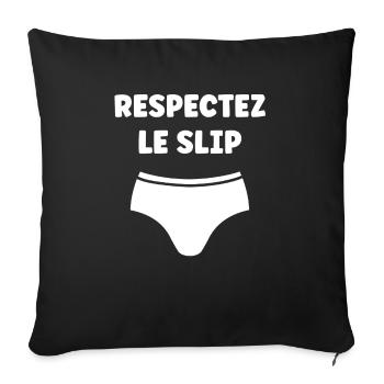Slip - Housse de coussin décorative 45 x 45 cm - noir - Devant