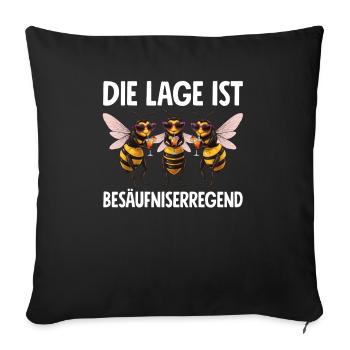 The situation is drunkenness - Sofa pillowcase 17,3'' x 17,3'' (45 x 45 cm) - black - Front