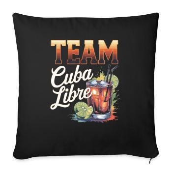 Cocktail Bartender Team Cuba Libre - Housse de coussin décorative 45 x 45 cm - noir - Devant