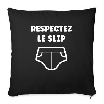 Slip - Housse de coussin décorative 45 x 45 cm - noir - Devant