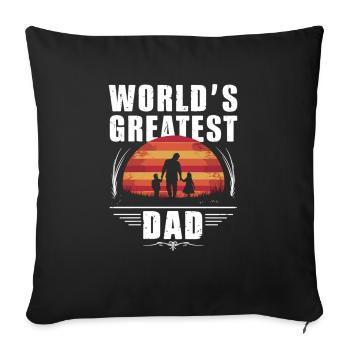 Best dad in the world - Sofa pillowcase 17,3'' x 17,3'' (45 x 45 cm) - black - Front