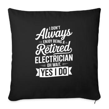 Technicien en électronique Retraite Dire Retraité - Housse de coussin décorative 45 x 45 cm - noir - Devant