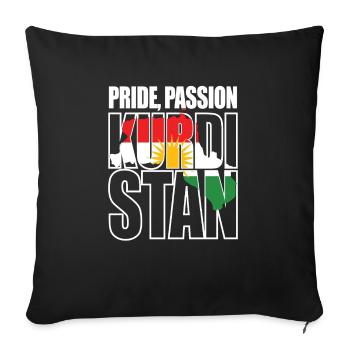 Pride Passion Kurdistan Kurdish Kurds - Sofa pillowcase 17,3'' x 17,3'' (45 x 45 cm) - black - Front