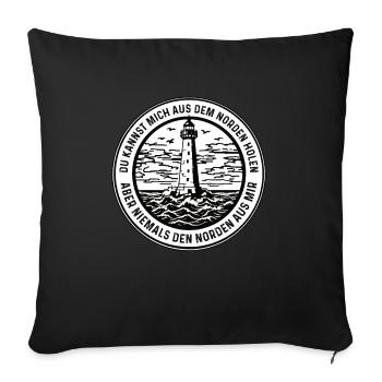 Vous pouvez me prendre du nord - Housse de coussin décorative 45 x 45 cm - noir - Devant