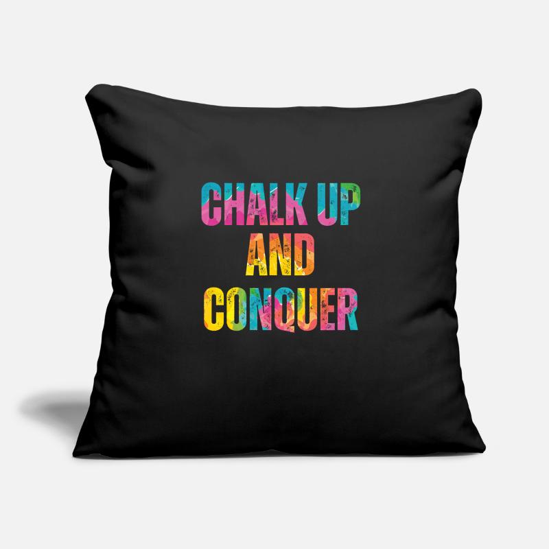 Boulderer Chalk Up et Conquer Bloc Housse de coussin décorative 45 x 45 cm