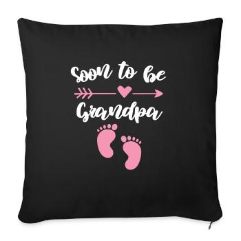 Soon Grandma Saying Grandmother Design - Sofa pillowcase 17,3'' x 17,3'' (45 x 45 cm) - black - Front