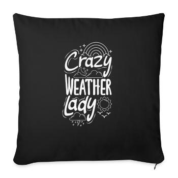 Météorologie amusante Passionnés de météo - Housse de coussin décorative 45 x 45 cm - noir - Devant