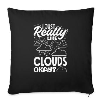 Météorologie amusante Passionnés de météo - Housse de coussin décorative 45 x 45 cm - noir - Devant