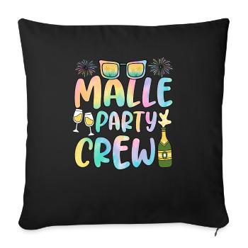 Malle Party Crew Groups Mallorca Party Holidays - Sofa pillowcase 17,3'' x 17,3'' (45 x 45 cm) - black - Front