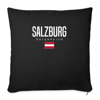 Salzbourg, Autriche - Housse de coussin décorative 45 x 45 cm - noir - Devant