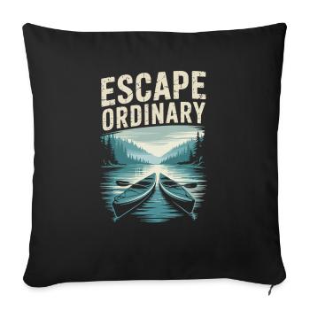 Escape Ordinary Nature Adventure Chemise - Housse de coussin décorative 45 x 45 cm - noir - Devant