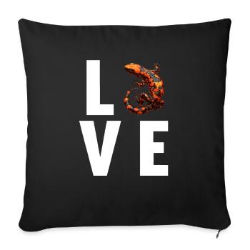 Salamanders Salamander - Sofa pillowcase 17,3'' x 17,3'' (45 x 45 cm) - black - Front