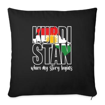 Kurdistan Where My Story Begins Kurde Kurden - Sofakissenbezug 45 x 45 cm - Schwarz - Vorne