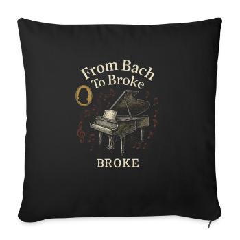 Classical Pianist Piano Life Music Recital - Sofa pillowcase 17,3'' x 17,3'' (45 x 45 cm) - black - Front