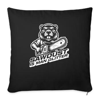 Sawdust Wood Lumberjack Forester - Sofa pillowcase 17,3'' x 17,3'' (45 x 45 cm) - black - Front