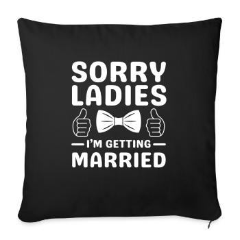 Wedding Saying Bachelor Party Men's Design - Sofa pillowcase 17,3'' x 17,3'' (45 x 45 cm) - black - Front
