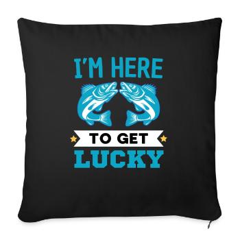 Lustiger Angler Spruch St Patricks Day - Sofakissenbezug 45 x 45 cm - Schwarz - Vorne