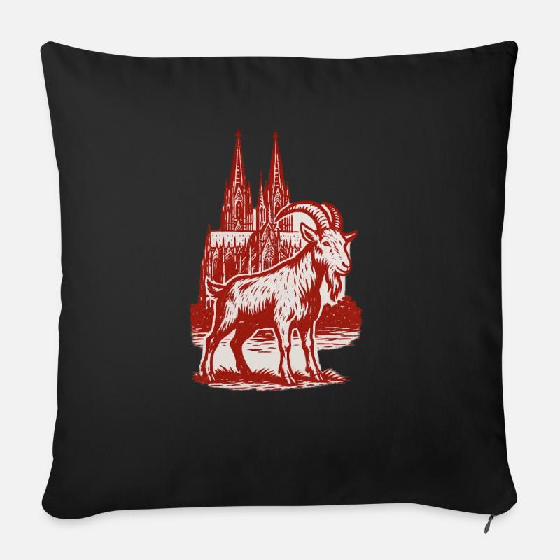 Köln Geissbock - Sofakissenbezug 45 x 45 cm - Schwarz
