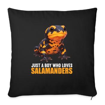 Salamanders Salamander - Sofa pillowcase 17,3'' x 17,3'' (45 x 45 cm) - black - Front