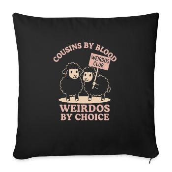 Funny Black Sheep Cousin Quirky Family - Sofa pillowcase 17,3'' x 17,3'' (45 x 45 cm) - black - Front