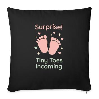Unplanned Parents Club New Baby Life Gift - Sofa pillowcase 17,3'' x 17,3'' (45 x 45 cm) - black - Front