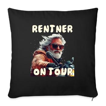 Retraités en tournée - Housse de coussin décorative 45 x 45 cm - noir - Devant