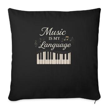 Classical Pianist Piano Life Music Recital - Sofa pillowcase 17,3'' x 17,3'' (45 x 45 cm) - black - Front