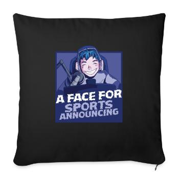 Commentator Sports Presenter - Sofa pillowcase 17,3'' x 17,3'' (45 x 45 cm) - black - Front