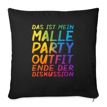 C’est ma tenue de fête Malle - Housse de coussin décorative 45 x 45 cm - noir - Devant