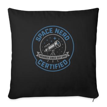 Weltraum-nerd-design Galaxien-erkunder Kosmischer - Sofakissenbezug 45 x 45 cm - Schwarz - Vorne