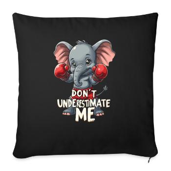 Boxe Muay Thai - Housse de coussin décorative 45 x 45 cm - noir - Devant