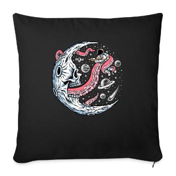 Space Battle with Alien Tentacles - Sofa pillowcase 17,3'' x 17,3'' (45 x 45 cm) - black - Front
