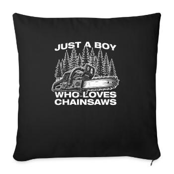 Chainsaws Wood Making Lumberjacks Lumberjacks - Sofa pillowcase 17,3'' x 17,3'' (45 x 45 cm) - black - Front