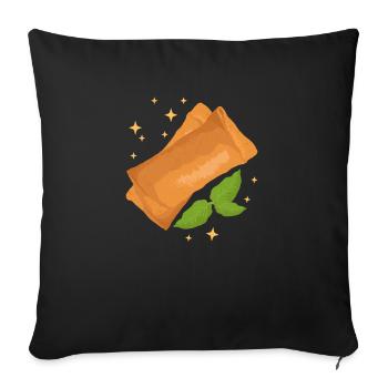 Lumpia Spring Roll Gifts - Sofa pillowcase 17,3'' x 17,3'' (45 x 45 cm) - black - Front
