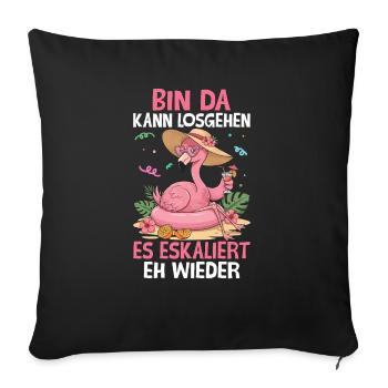 J’y suis, ça peut commencer, ça s’intensifie quand même - Housse de coussin décorative 45 x 45 cm - noir - Devant
